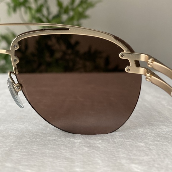 Bvlgari Aviators/Pilot Sunglasses (BV5052, Gold/Brown) - Picture 6 of 16